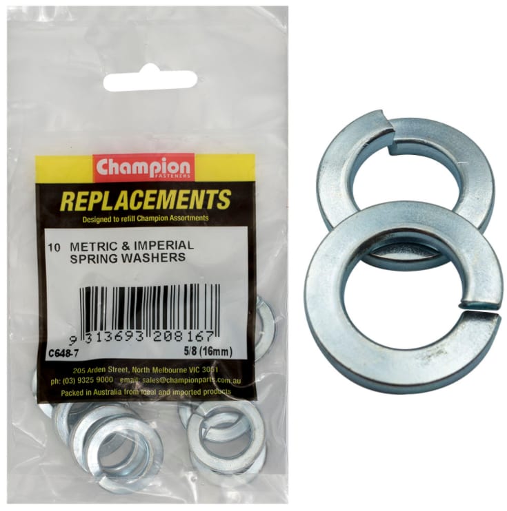 5/8 16MM Metric & Imperial Spring Washers-10PK (Packet)