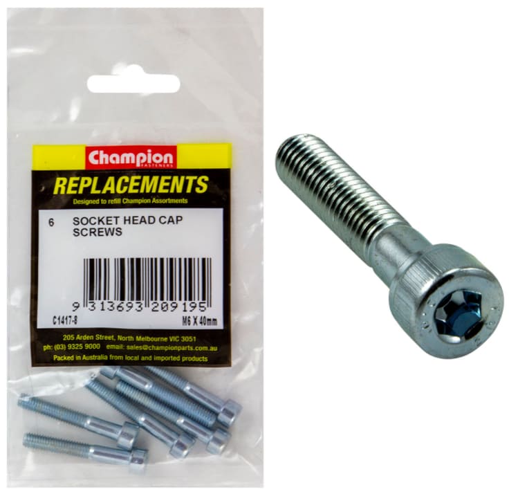 M60 X 40MM Socket Head Cap Screws-6PK (Packet)