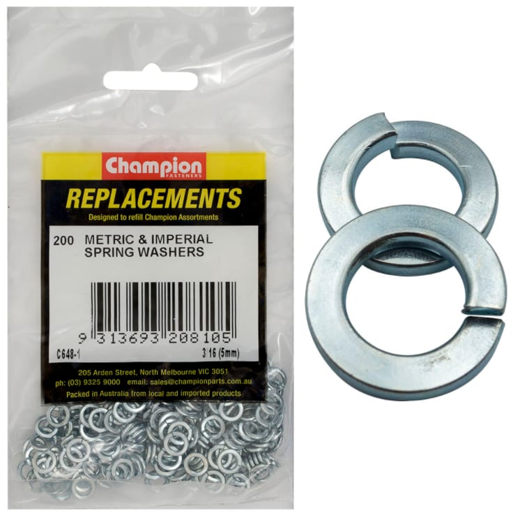 3/16 5MM Metric & Imperial Spring Washers-200PK (Packet)