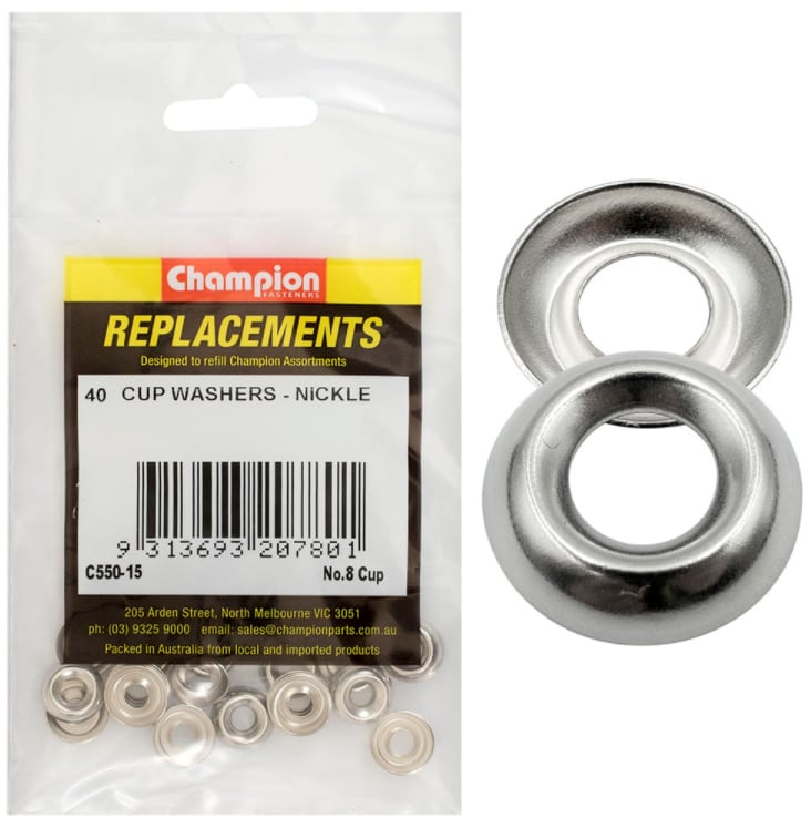 No.8 Cup Washers-40PK (Packet)