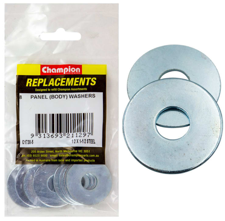 1/2 X 1-1/2 SteelPanel (Body) Washers-8PK (Packet)