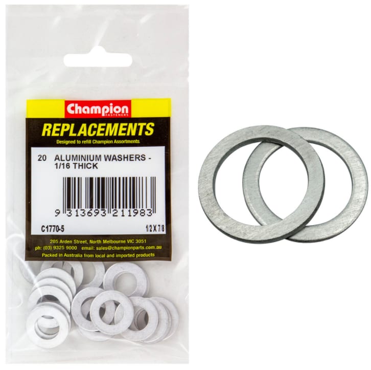 1/2 X 7/8 Aluminium Washers-20PK (Packet)
