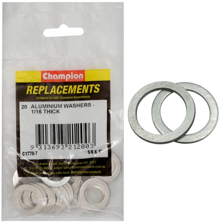 5/8 X 1'' Aluminium Washers-20PK (Packet)