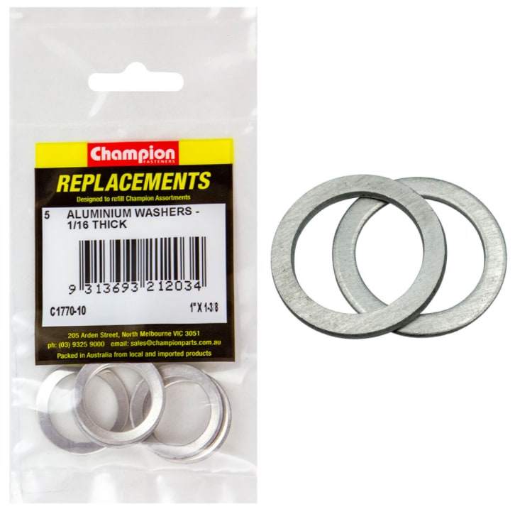 1'' X 1-3/8 Aluminium Washers-5PK (Packet)