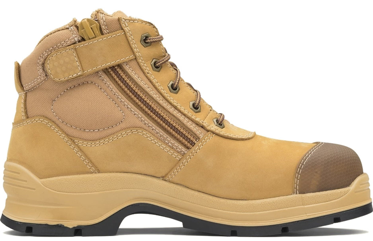 Blundstone 318 Unisex Zip Sided Safety Boots - Wheat (Size: 10)