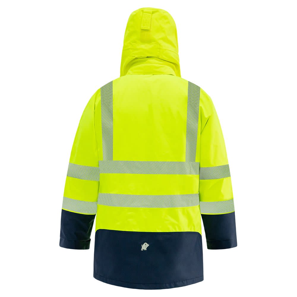 Bison, Extreme Hi Vis Jacket, 312052 - Yellow/Navy (Size: S)