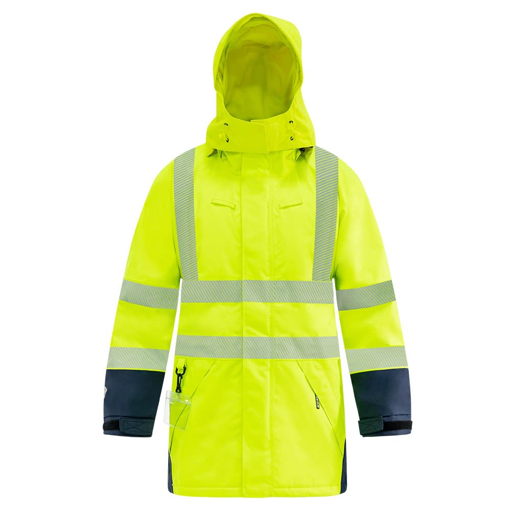 Bison, Extreme Hi Vis Jacket, 312052 - Yellow/Navy (Size: S)