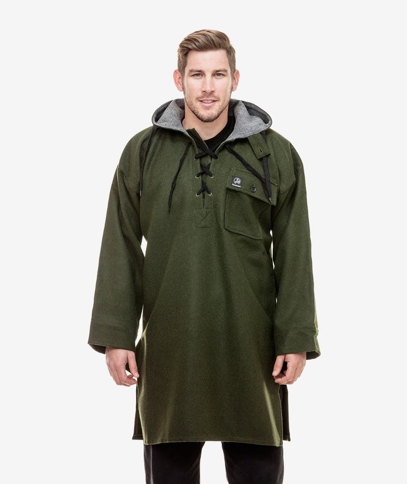 Swanndri, Original Wool Bushshirt, SD0103 - C1 Olive (Size: M)