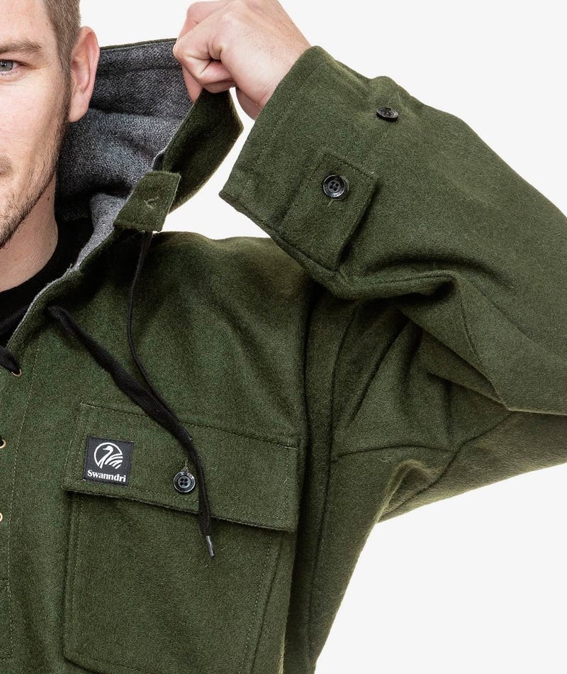 Swanndri, Original Wool Bushshirt, SD0103 - C1 Olive - L