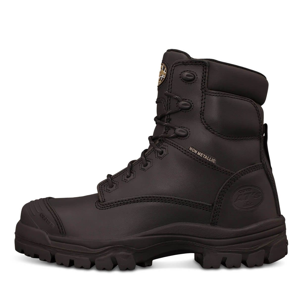 Oliver 45-645Z Zip Sided Safety Boots - Black (Size: 11)