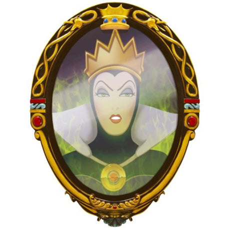 Animatronic Disney Villains mirror with illuminated face and speaking feature, 46cm tall, perfect for collectors.