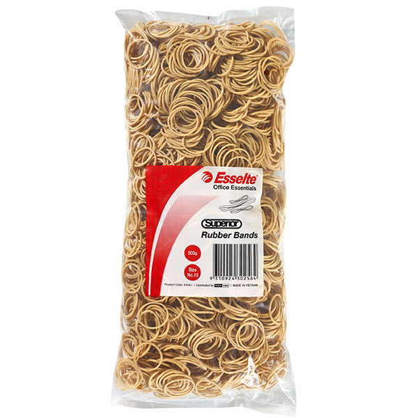 Esselte Superior Rubber Bands Size 10 500g (Bag)