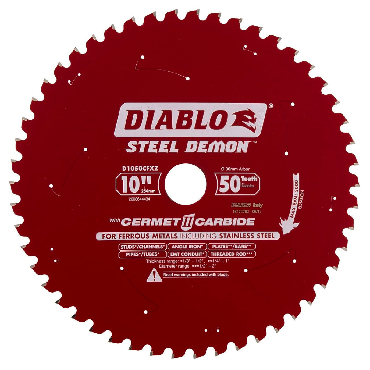 Diablo Steel Demon Circular Saw Blade 50T 254mm