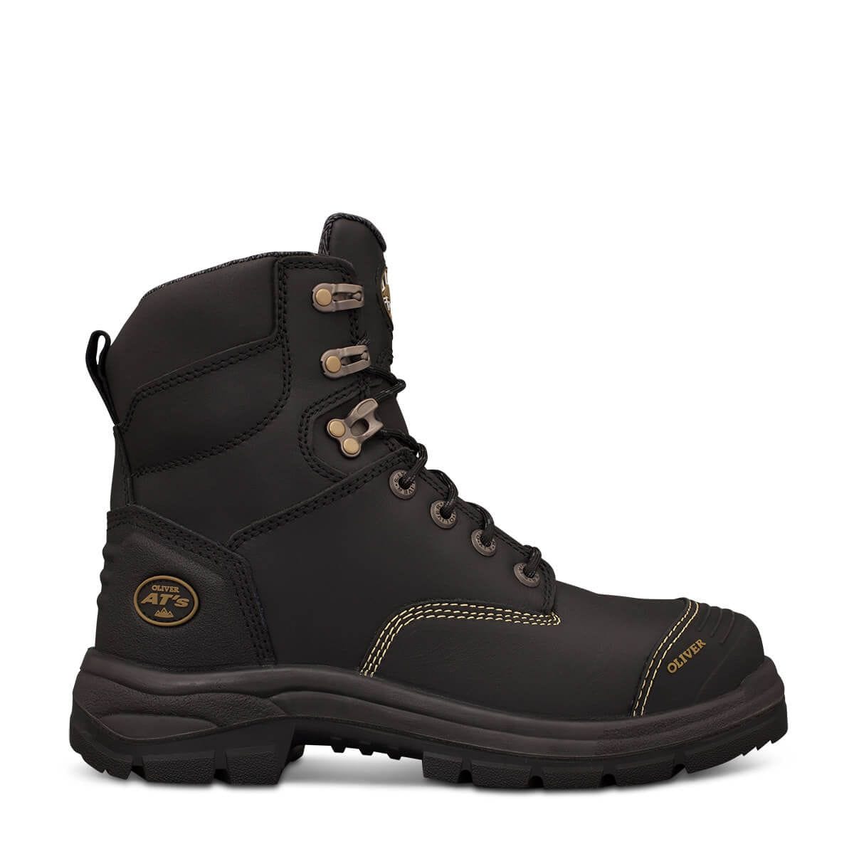 Oliver 55-345 Lace up Safety Boots - Black - 08