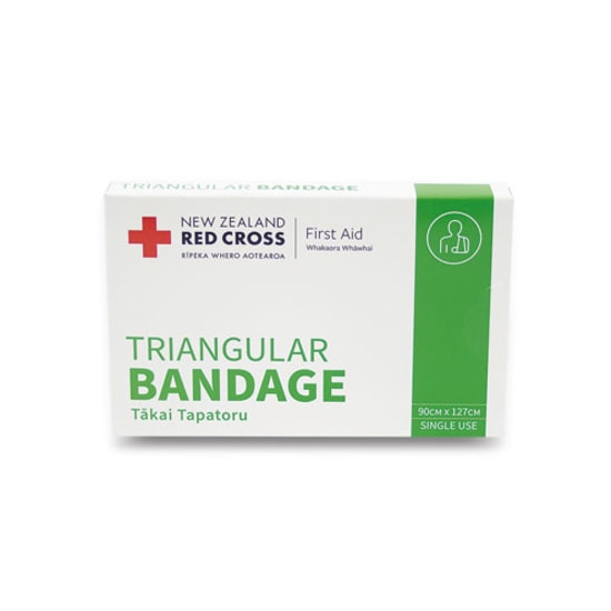 Red Cross Triangular Bandage Single Use-90 x 127cm (Packet)