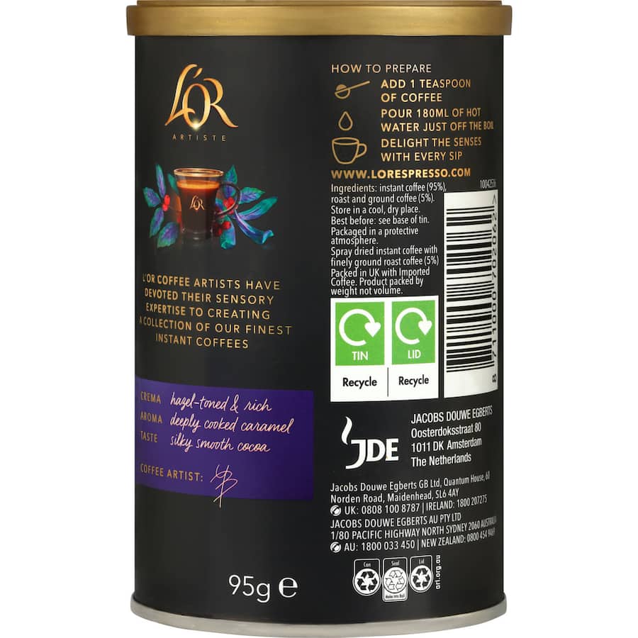 L'or Instant Coffee Artiste Vigoroso 95g