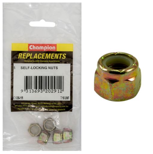 UNF Nylon Insert Self-Locking Nuts - 5PK