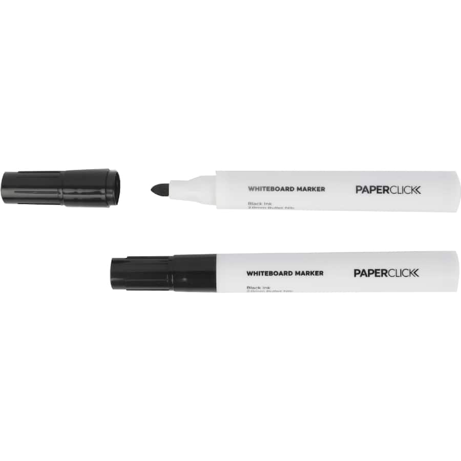 Paper Click Markers Whiteboard Black 2pack