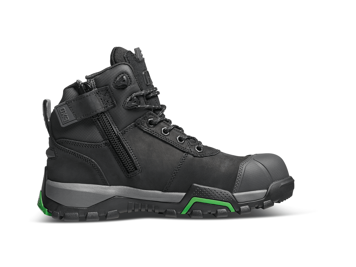 FXD, Zip Sided Safety Boot, WB-2 - Black (Size: 08)