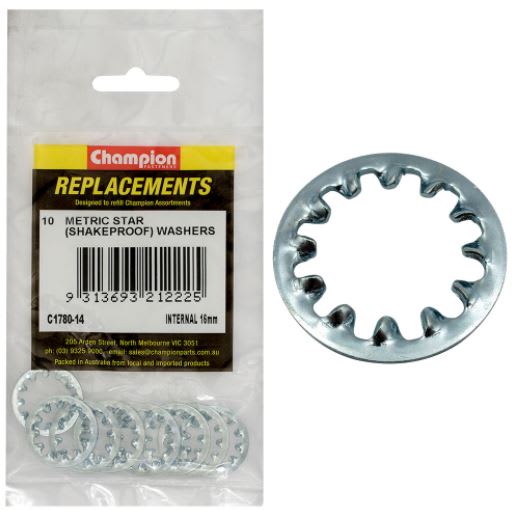 16mm internal Star Washer-10pk