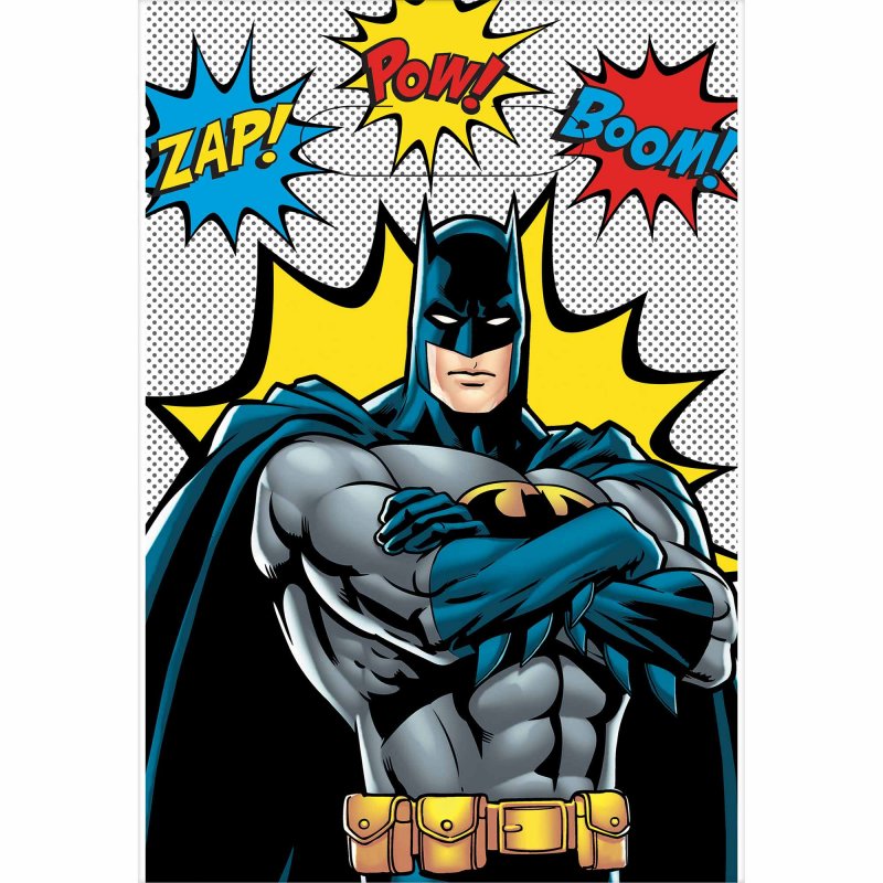 Vibrant Batman Heroes Unite loot bags, 22cm, pack of 8, perfect for party favors and enhancing superhero celebrations.