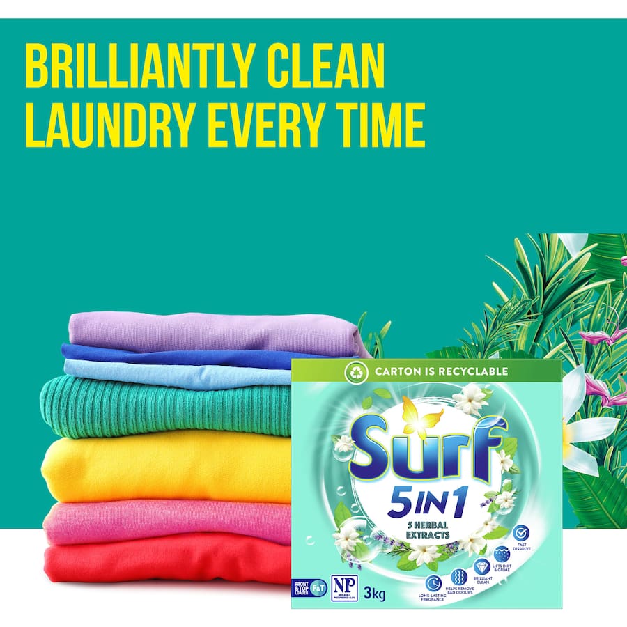 Surf Laundry Powder 5 In 1 Herbal Extracts - 3kg