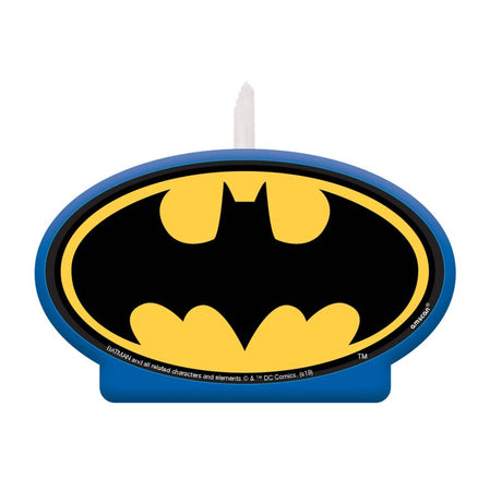 11cm BDAY Candle featuring iconic Batman design, perfect for celebrations and as a unique gift for fans.