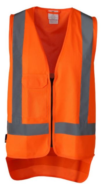 Workhorse, TTMC-W17 Recycled Safety Vest, MVE040 - Orange - M