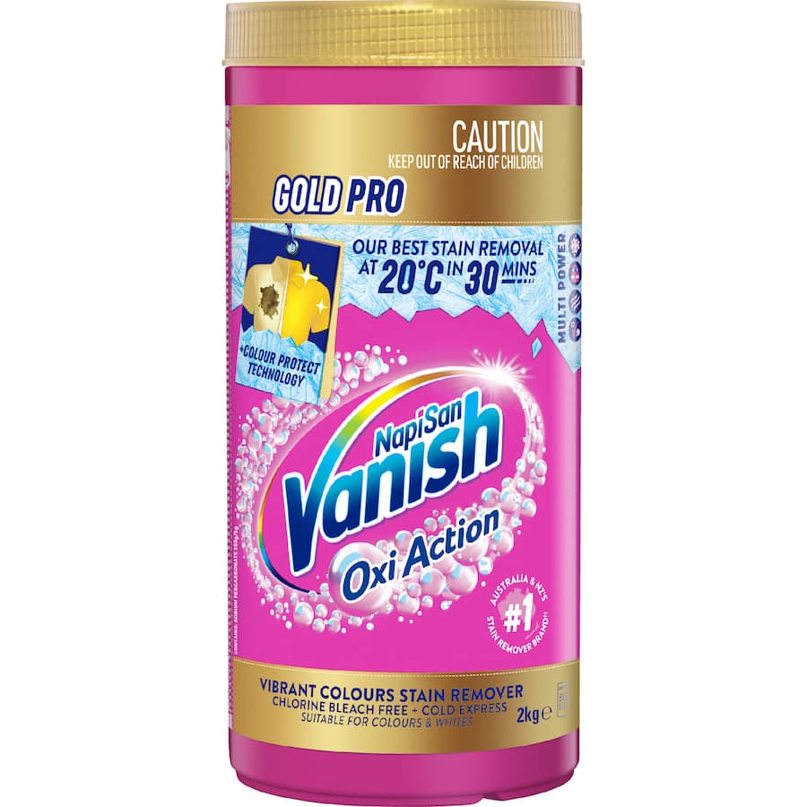 Vanish Napisan Gold Pro Laundry Powder Multi Power Pink 2kg