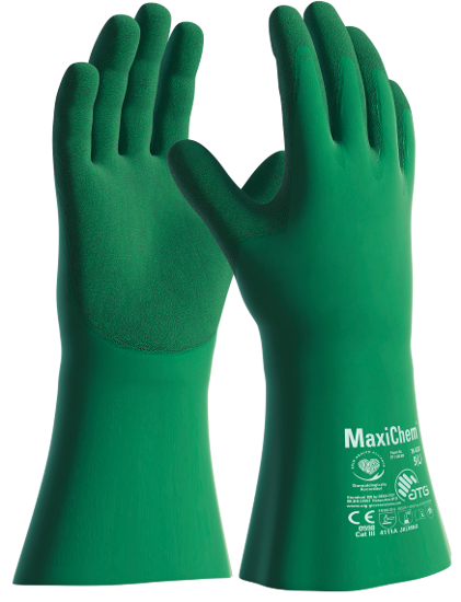 ATG Maxichem TRItech Nitrile 76-830 Gloves (Pair) - Green - Size: 8