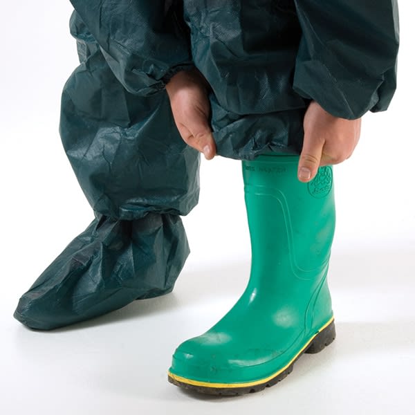 AlphaTec 4000 Coverall with Sock Green S-3XL (Each) - Green (Size: 2XL)