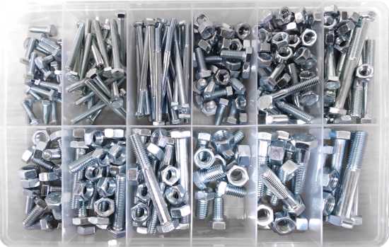 Class 8.8 Metric Bolt and Nut Assortment Kit-176 piece (Kit)