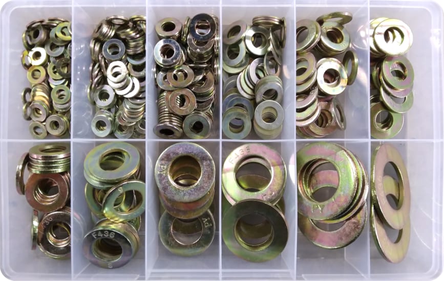 F436 Hardened Washer Zinc Coated Kit-456 piece (Kit)