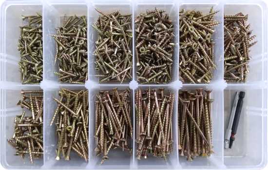Surefix Screw Square Drive Zinc Coated Kit-777 piece (Kit)