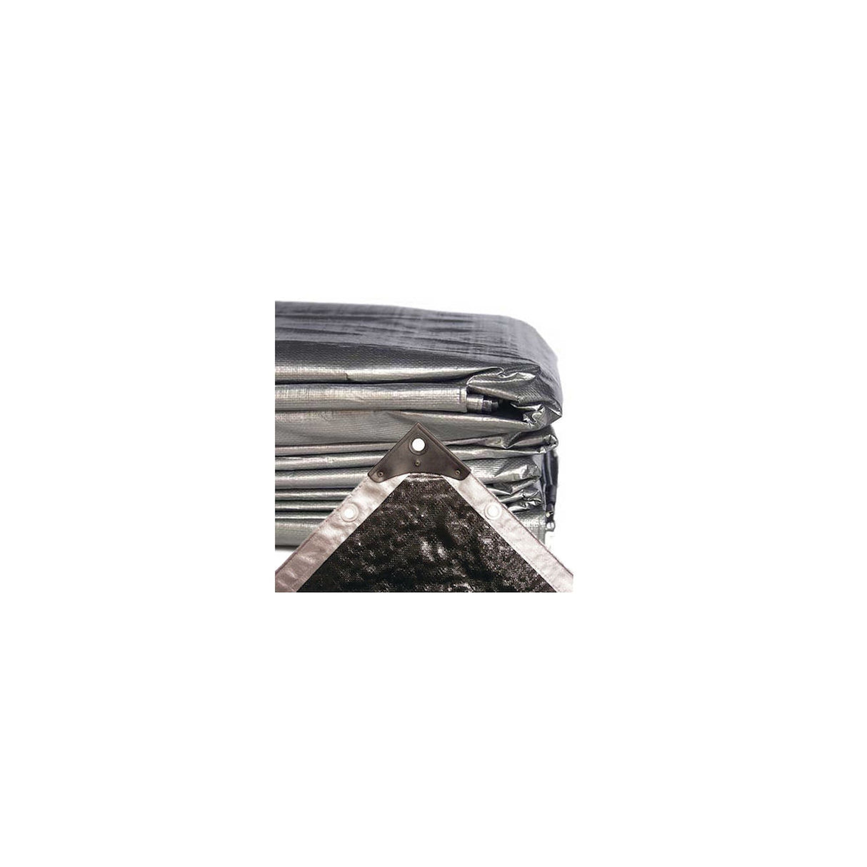 Polytuf Heavy Duty Silver and Black Tarpaulin 18.3 x 18.3m