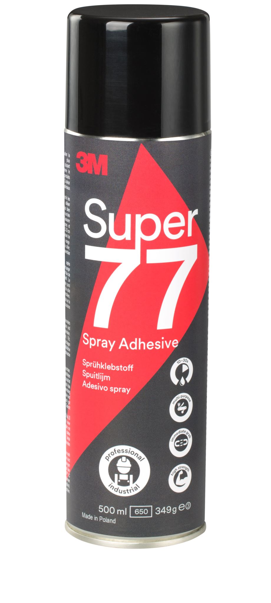 3M Super 77 Multipurpose Adhesive Spray - 500ml (Each)