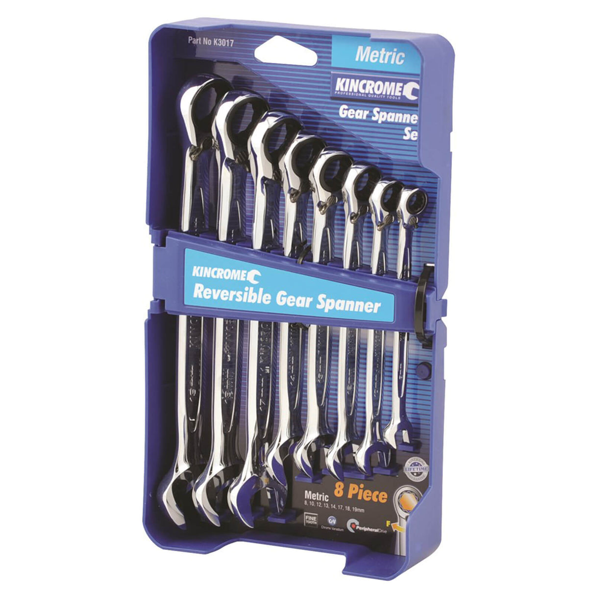 Kincrome 8 Piece Comb Gear Rev Spanner Set - Met (Each)