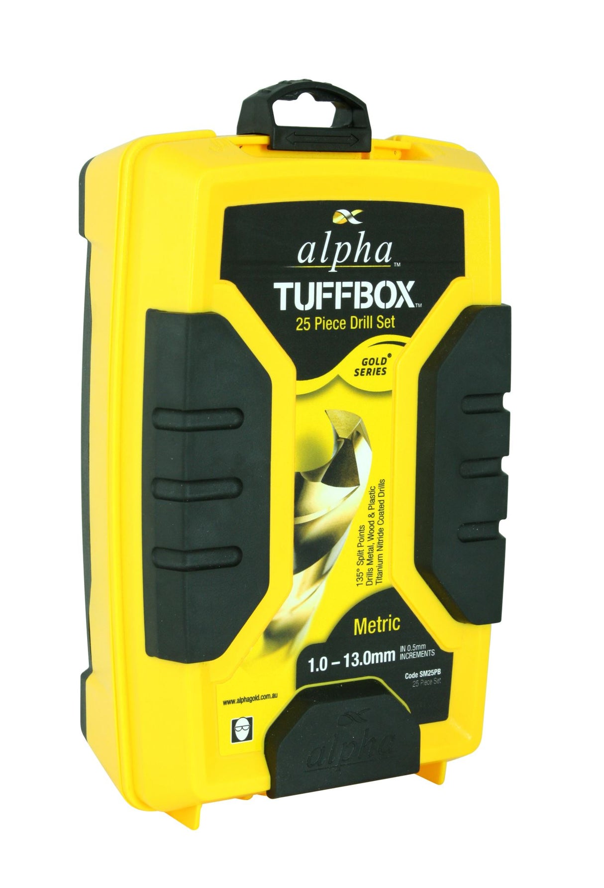Alpha Tuffbox 25 Piece Drill Set Gold Series Metric 1.0 - 13.0mm
