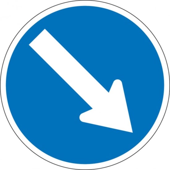 SIGN | KEEP RIGHT ARROW (Each)