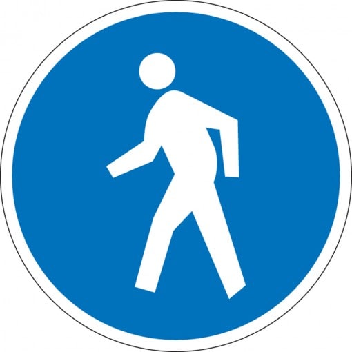 Road Sign | Pedestrians 600mm Diameter (Single Sided)