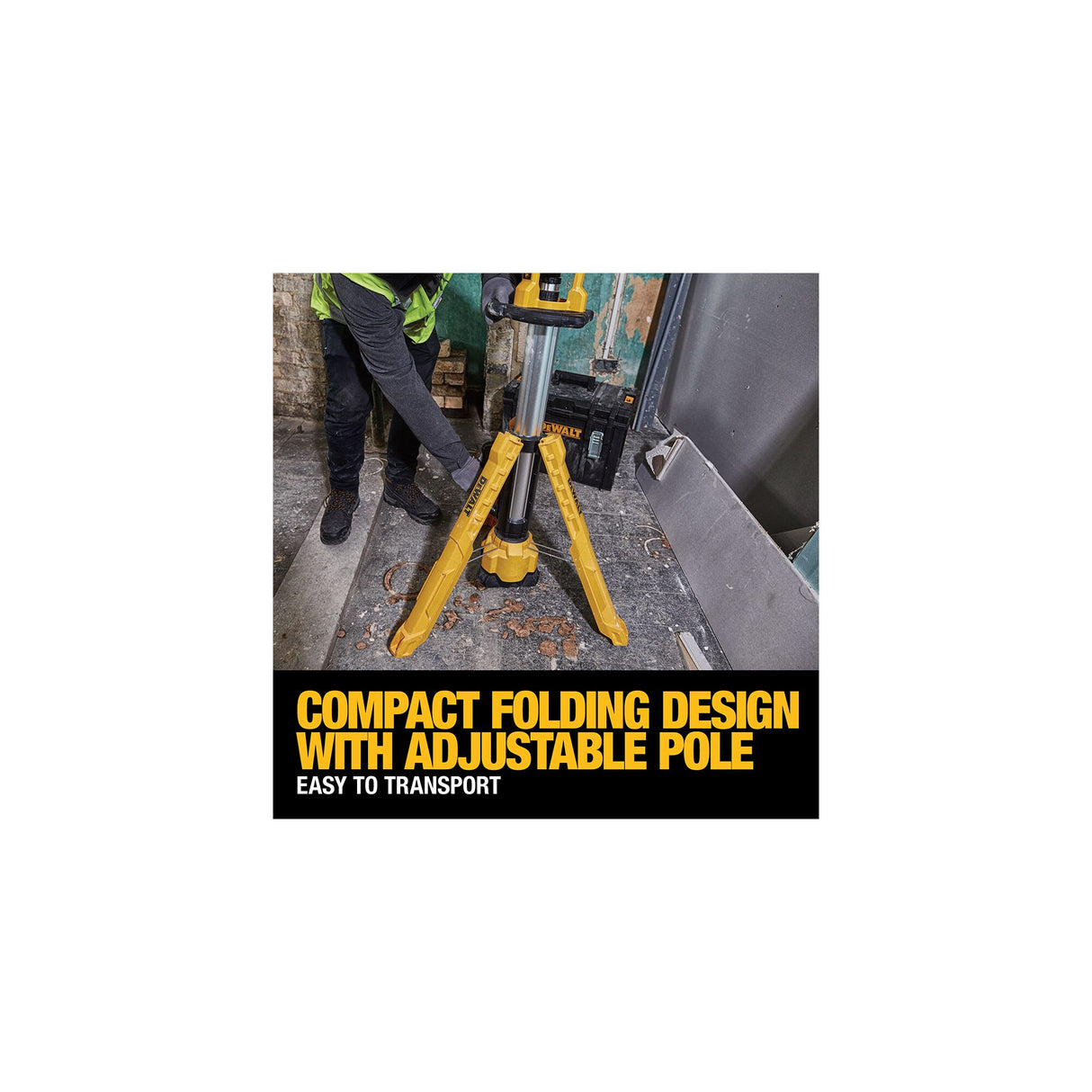 DEWALT 18V/54V XR Cordless LED Tripod Light 1000-3000 lm