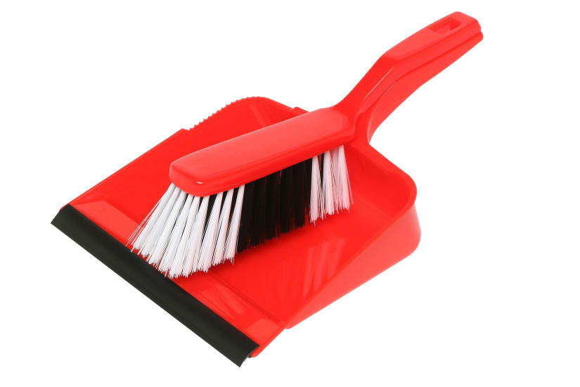 Edco Dust Pan and Brush Set - Red-Each