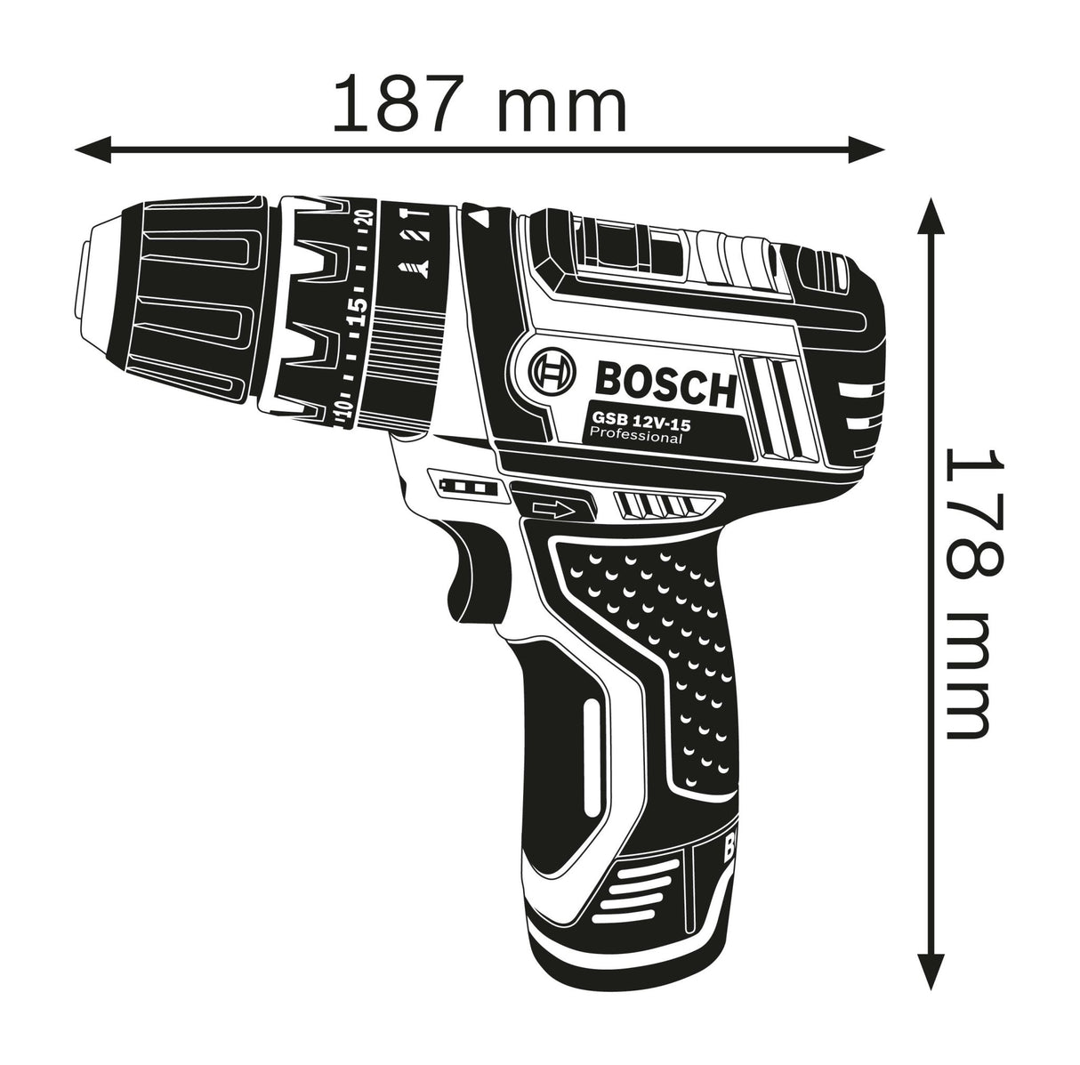 Bosch 12V Drill/Driver 2.0Ah 0615990L1H 2 Piece (Combo Kit)