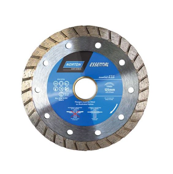 Norton Essential Diamond Blade 1EA 125x2x22.23mm (Each)