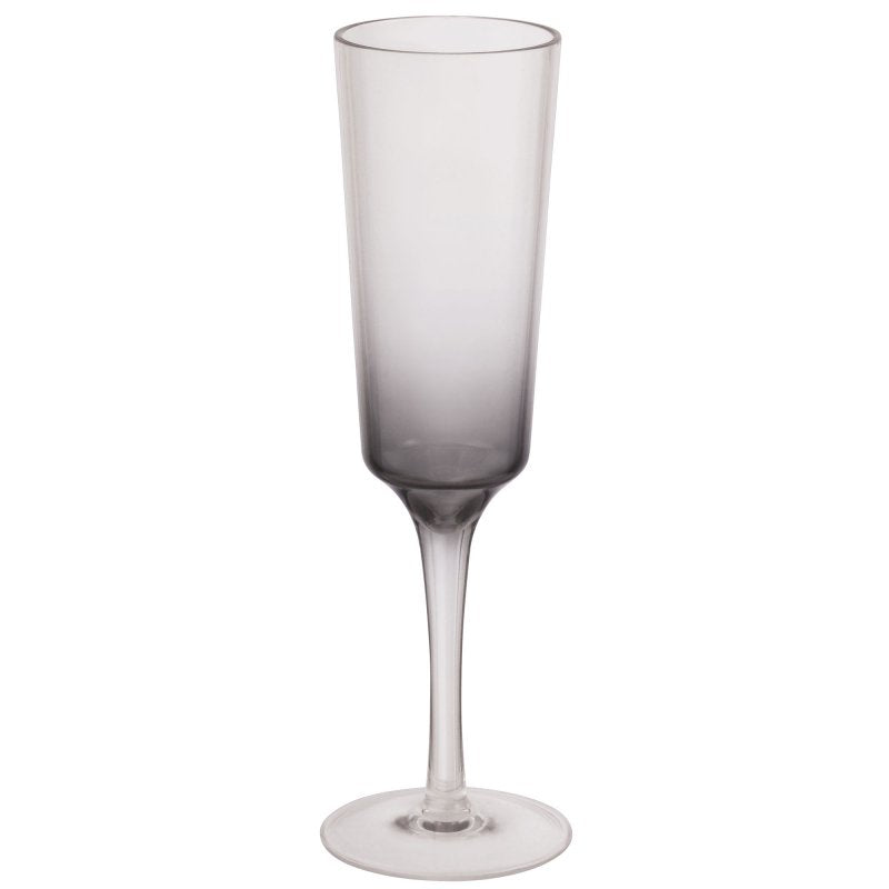 Elegant 177ml plastic champagne flute with ombre design, perfect for celebrations and reusable for eco-friendly entertaining.