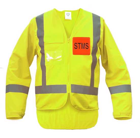 Caution, Hi Vis STMS Vest, PCV1505 (Each) - Yellow - Size: 8XL