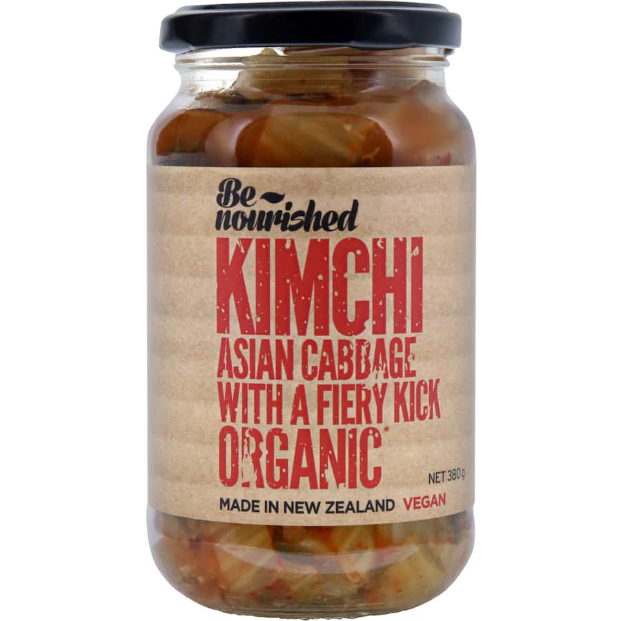 Raw Be Nourished Kimchi Fiery Asian Cabbage Organic 380g