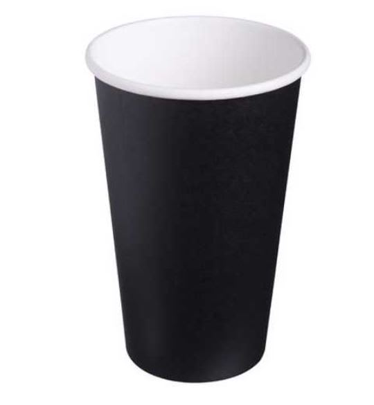 Harveys Hot Paper Cup Single Wall Black 16oz 50 (Pack)