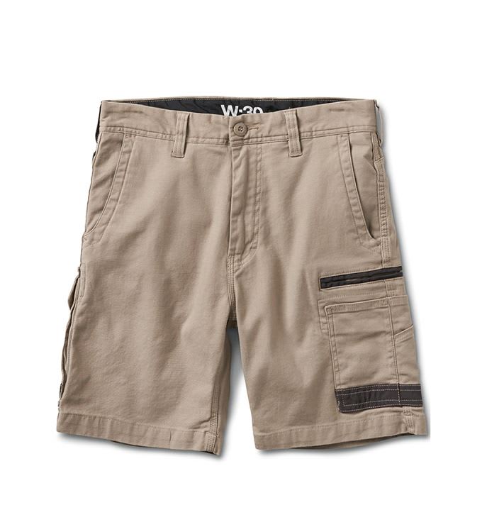 FXD, Cotton Stretch Work Short, WS-3 (Pair) - Khaki - Size: 38