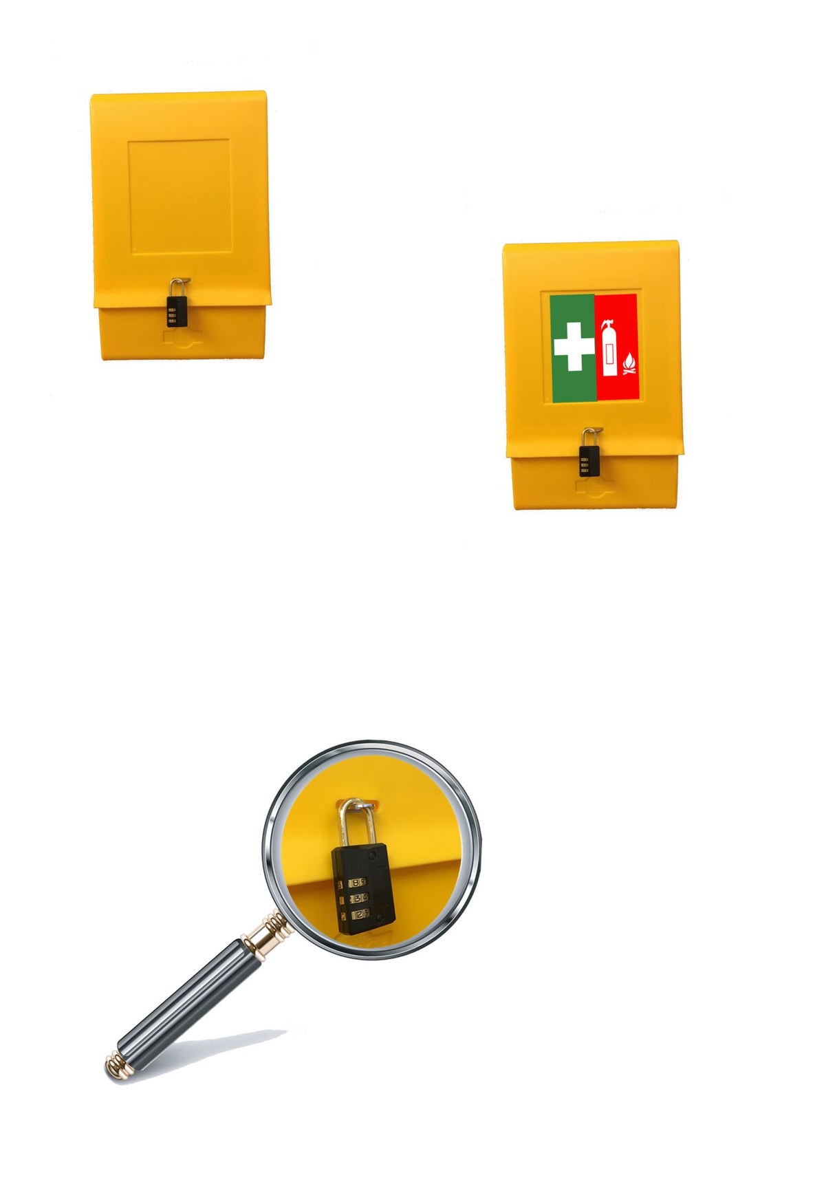 MasterCraft Lockable Document Box - Yellow